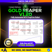 The Gold Reaper EA V1.20 MT4 + SETS Unlimited PropFirm Automated Robot